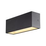 SLV Sitra L Up/Down Wandleuchte Aluminium Grau 24W 3060lm - 830-840 CCT | Außenbeleuchtung - IP65
