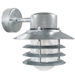 Nordlux Vejers Wandleuchte Verzinkter Stahl und Glas Grau | IP54 - Geeignet für E27