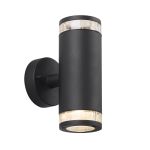 Nordlux Birk Wandleuchte Aluminium Schwarz | IP44 - Geeignet für 2x GU10