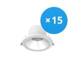 Mehrfachpackung 15x Noxion LED Downlight Apollo 9W 1100lm 60D - 840 Kaltweiß | 145mm - UGR <19