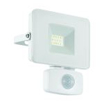 Eglo Wandleuchte Faedo 3 Aluminium Weiß 10W 1000lm - 850 Kaltweiß | IP44 - Bewegungssensor
