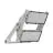 Ledvance LED-Scheinwerfer Max Aluminium Grau 900W 169600lm 65x120d - 830 Warmweiß | IP66 - Asymmetrisch