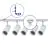 Bright Choice Komplettset 1-Phasen Rail L 1,5 x 2 Meter Weiß | incl. 5x Spot + GU10 2700K 3W Dimmbar + Abschlusskappe, Stromanschluss und L -Verbinder 