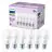 Mehrfachpackung 6x Philips Glühbirne LED E27 Birne Matt 13W 1521lm - 827 Extra Warmweiß