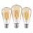 Mehrfachpackung 3x Eglo LED Edison E27 Fadenlampe Messing 4W 400lm - 822 Extra Warmweiß | Ersatz Für 40W