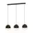 Eglo Pendelleuchte Callow Stahl Holz Schwarz Braun | IP20 - Geeignet für 3x E27 