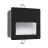 Eglo Wandleuchte Aracena Aluminium Schwarz 3W 500lm - 840 Kaltweiß