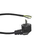 Noxion Power Versorgungskabel Schwarz - Schuko Europlug + Offene Enden - 2m - 3 pole 0,75mm2
