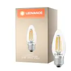 Ledvance Classic LED E27 Kerze Fadenlampe Klar 3.4W 470lm - 827 Extra Warmweiß | Ersatz Für 40W