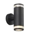 Nordlux Birk Wandleuchte Aluminium Schwarz | IP44 - Geeignet für 2x GU10