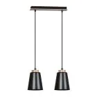 Emibig Pendelleuchte Bolero Stahl Schwarz | Geeignet für 2x E27 - Max 15W