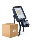 Mehrfachpackung 4x Philips LED-Scheinwerfer Ledinaire BVP167 10W 1200lm 110D - 830-840-865 CCT | IP65 - Bewegungs- und Lichtsensor - Symmetrisch