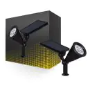 Bright Choice Erdspießleuchte Meillion Solar Schwarz 2W 200lm - 830 Warmweiß